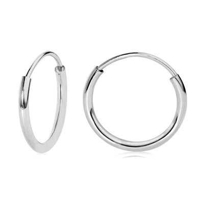 Baby/Child (Huggies) Sterling Silver 2.5mm Continuous Hoop Earrings (2 sizes available)