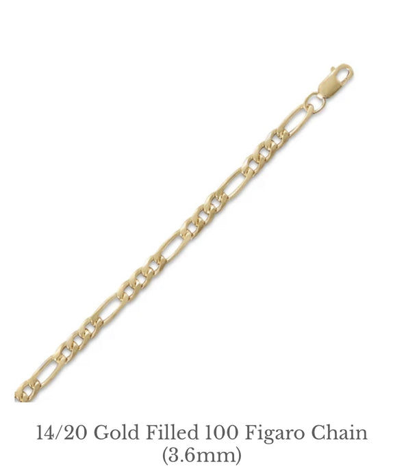 14/20 Gold Filled Italian Figaro Bracelets and Necklaces