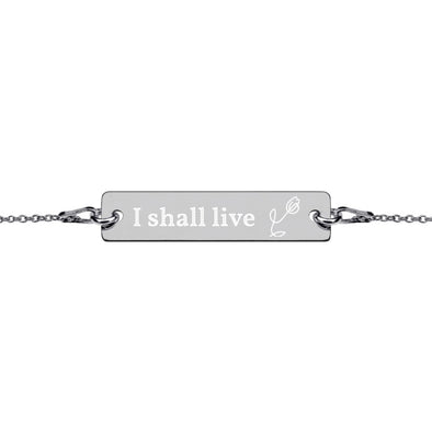 I Shall Live Sterling Silver bar chain bracelet