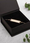CUSTOMIZABLE Sterling Silver/24K Gold bar bracelet