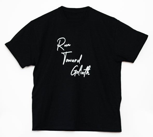 Run Toward Goliath child/youth Tshirt
