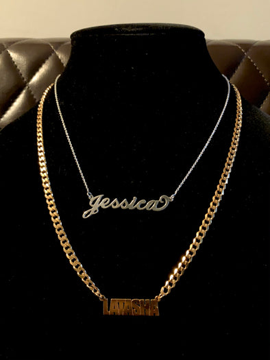 Custom cursive sterling silver necklace