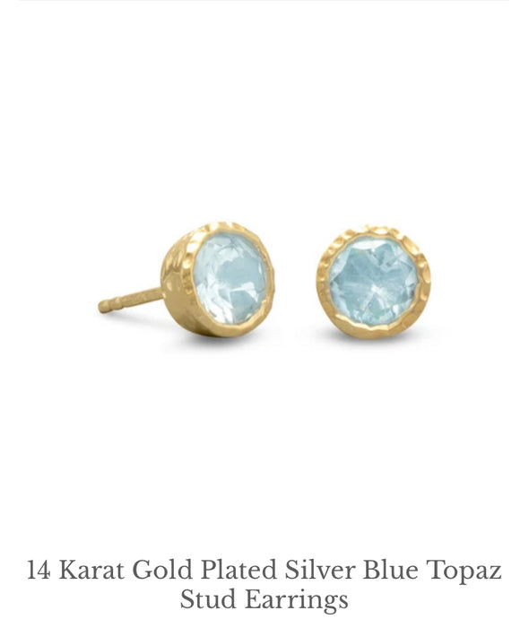 Gold filled and gold plated stud earrings (19 variations, suitable for children)