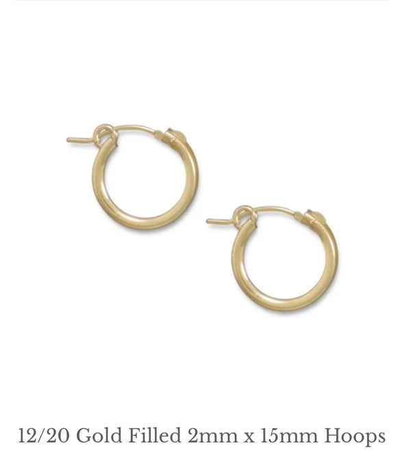 Gold filled and gold plated stud earrings (19 variations, suitable for children)
