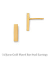 Gold filled and gold plated stud earrings (19 variations, suitable for children)