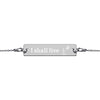 I Shall Live Sterling Silver bar chain bracelet