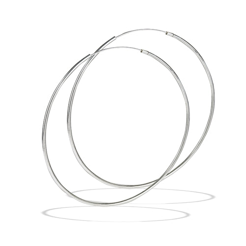 Mommy And Me Sterling Silver 2.5mm Continuous Hoop Set