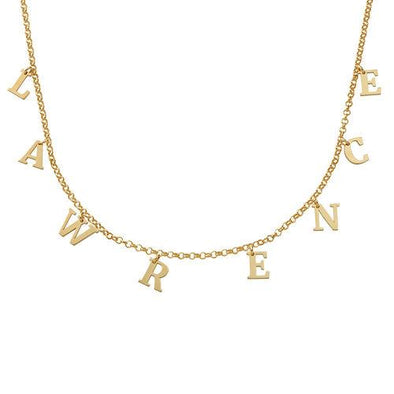 Elegant and Sleek Customizable Initial Name Choker