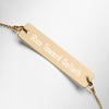 Run Toward Goliath Sterling Silver/24K Gold/18K Rose Gold Bar Chain Necklace