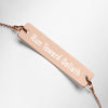 Run Toward Goliath Sterling Silver/24K Gold/18K Rose Gold Bar Chain Necklace