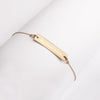 Run Toward Goliath Sterling Silver/18K Rose Gold/24K Gold Bar Chain Bracelet