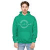 Stand on the Impossible Unisex fleece hoodie in black and Kelly green