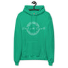Stand on the Impossible Unisex fleece hoodie in black and Kelly green